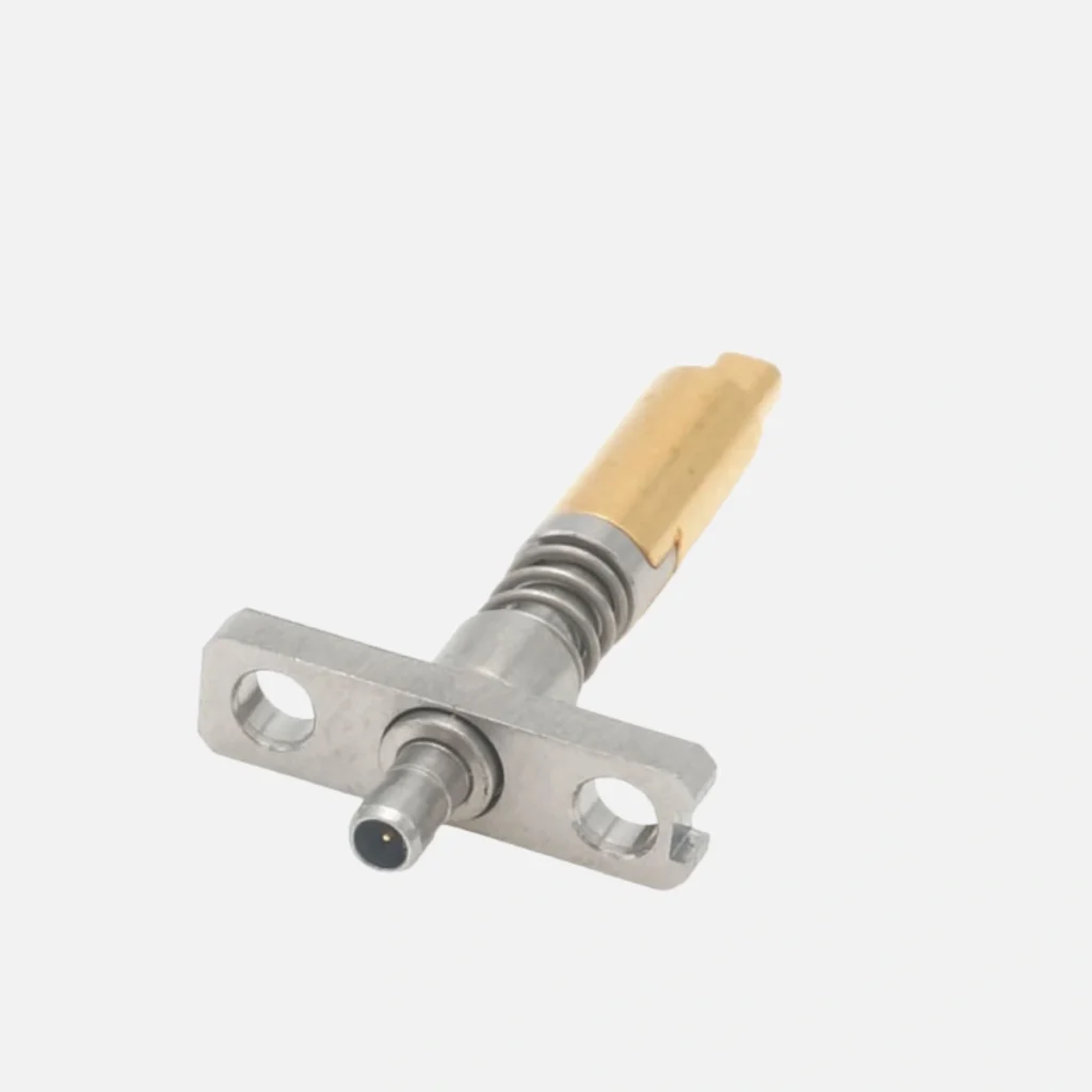 ML51 to SG PCB RF Test Probe with 0.76mm pitch shown contacting test points