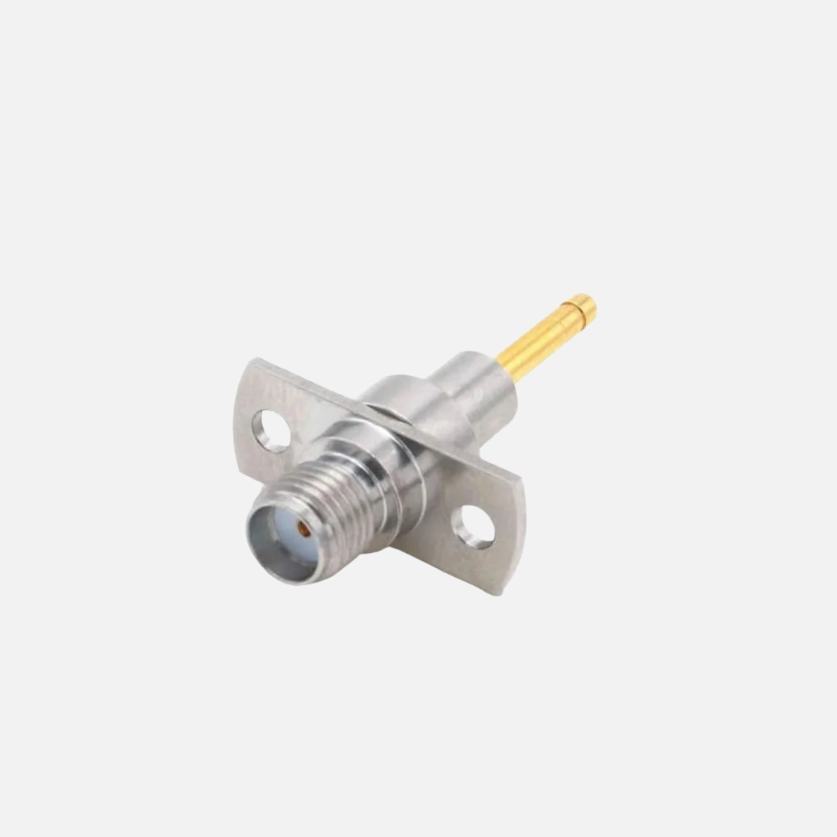 Military-grade test probe connecting SMA to MS180 interface for high-vibration environment testing