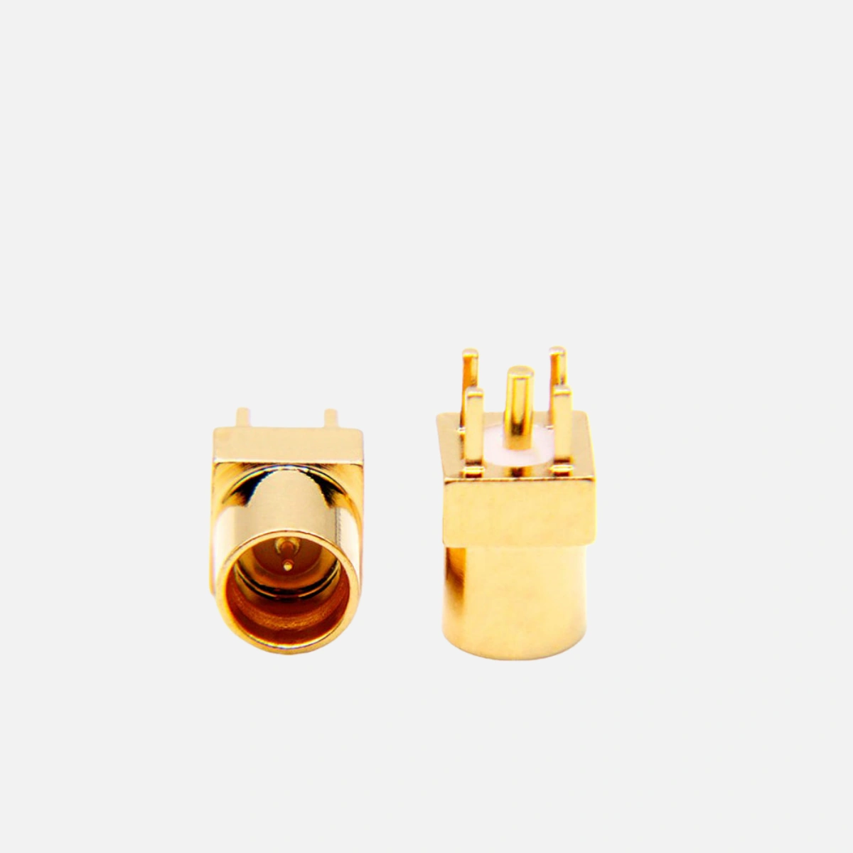 SMP/GPO RF PCB Connector with thru-hole mount for PCB integration