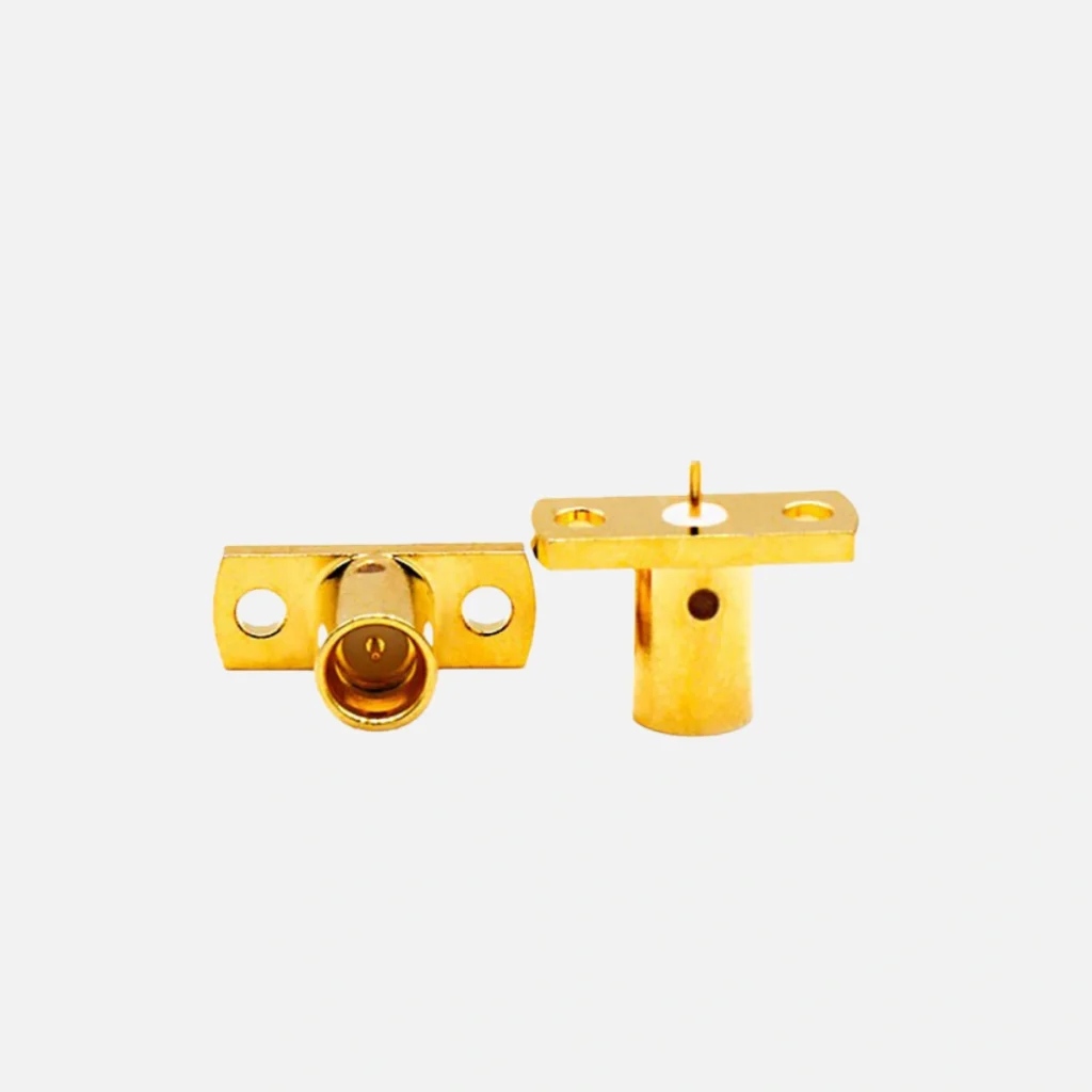 SMP Flange Mount Connector with 2-hole flange and limited detent mechanism