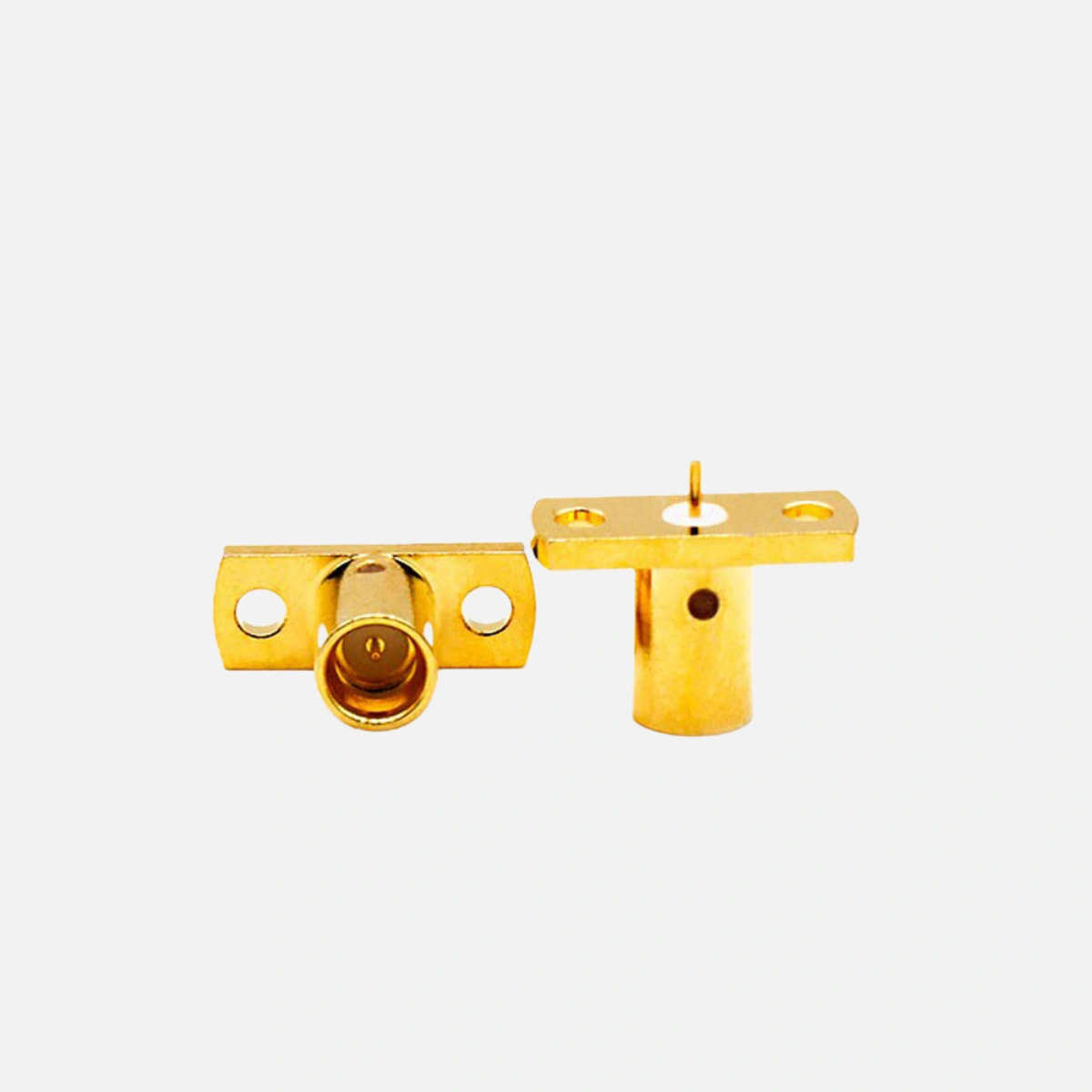 SMP Flange Mount Connector with 2-hole flange and limited detent mechanism