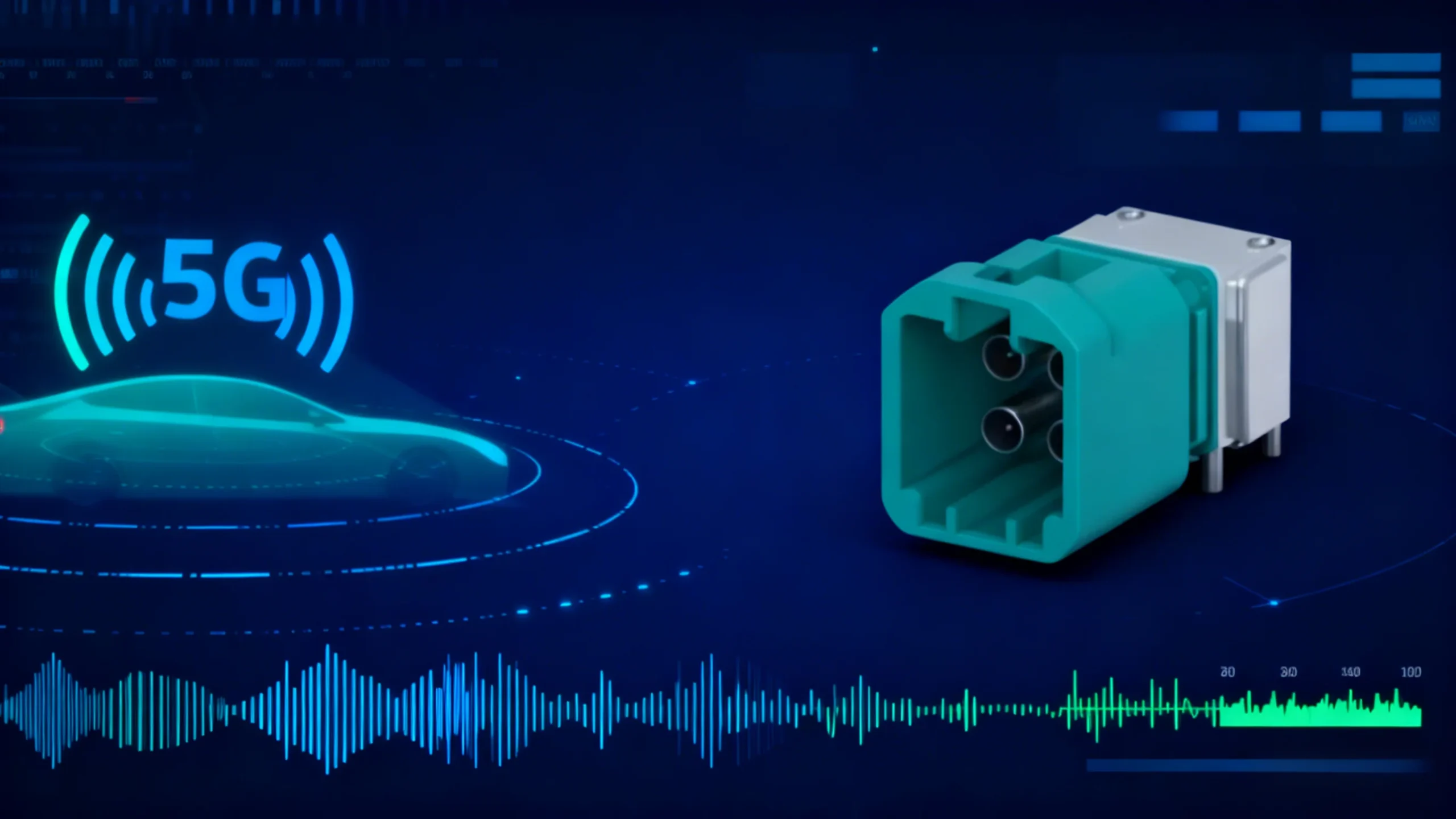 RF power amplifier test module for 5G and automotive radar testing, showing integration with measurement equipment and signal analysis