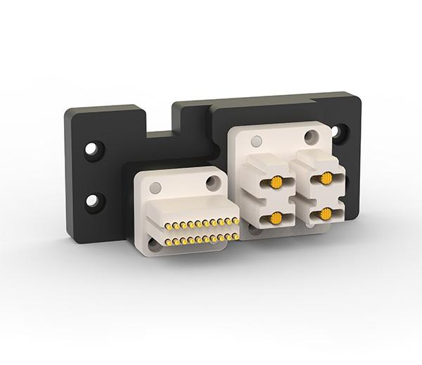 Precision test modules for ICT, semiconductor, and RF applications featuring Mate-AX interface and SMPM cable connectors on a test station
